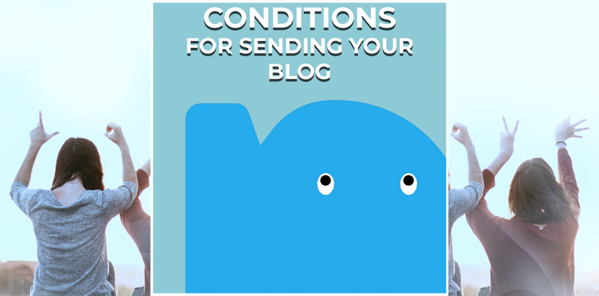 Page - Conditions for sending your blog